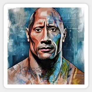 digital image of Dwayne Sticker